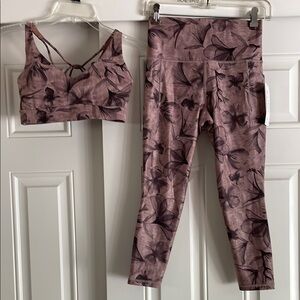 Athleta Salutation Stash Leggings and Solace Bra Set